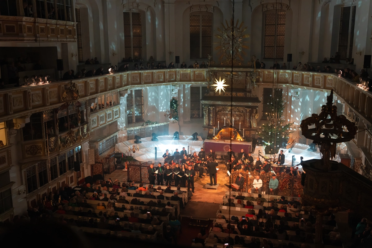 Eine Aufführung des "Traam vom Licht" in der Schwarzenberg St. Georgenkirche